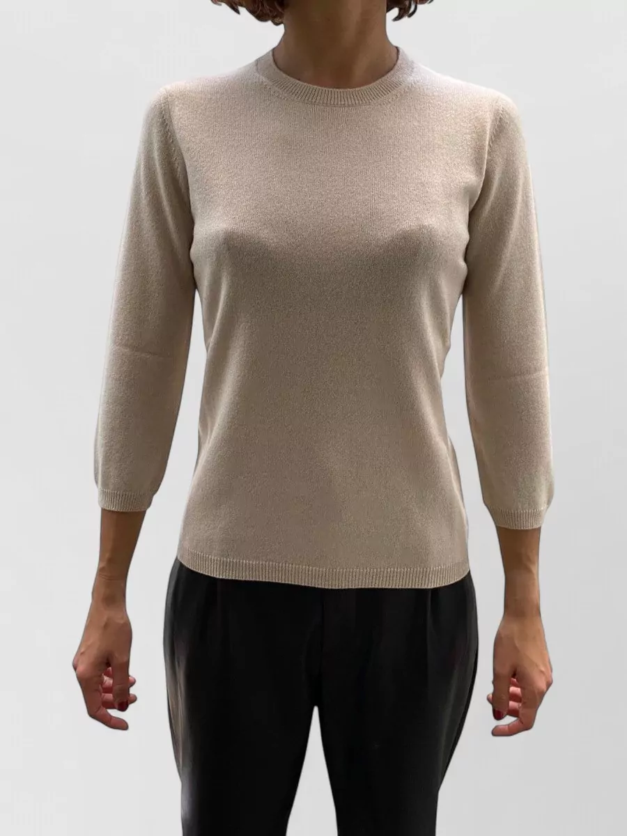La Rose cashmere 3/4-sleeve jumper