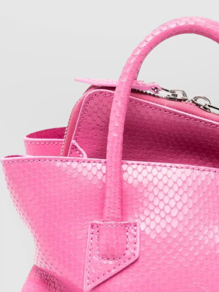 The Attico Mini Calf Leather Top Handle Tote Bag