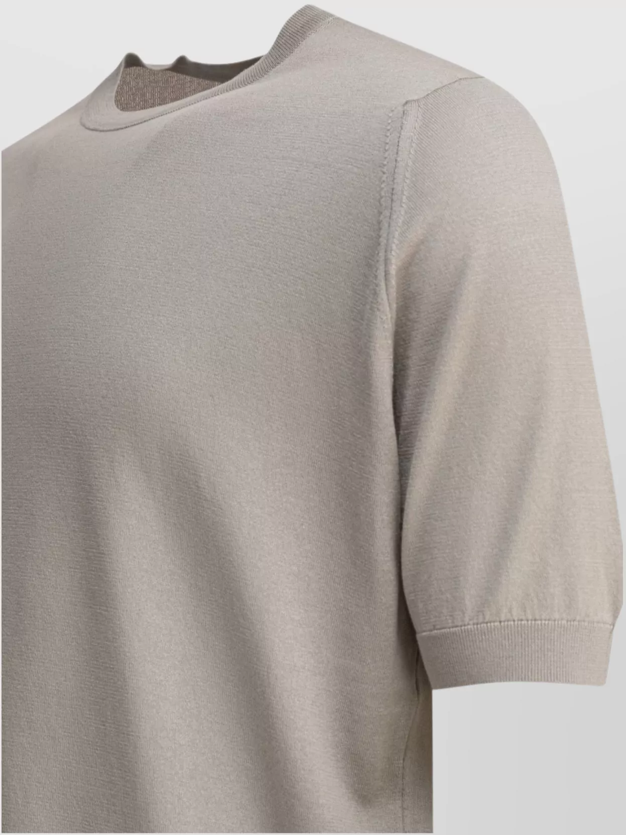 John Smedley Short Sleeves With Ribbed Neckline And Hem