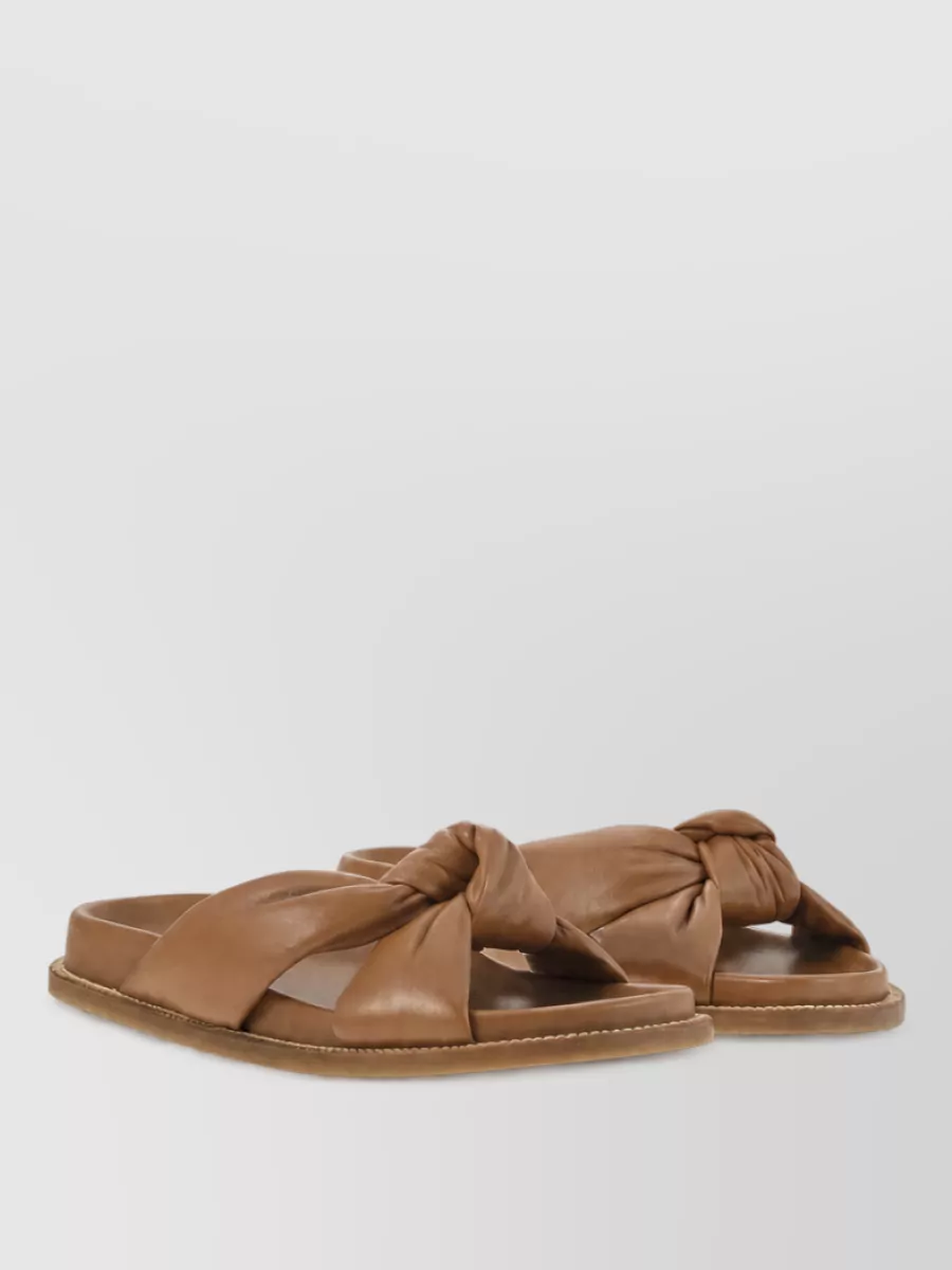 Fabiana Filippi Leather Knot Slides