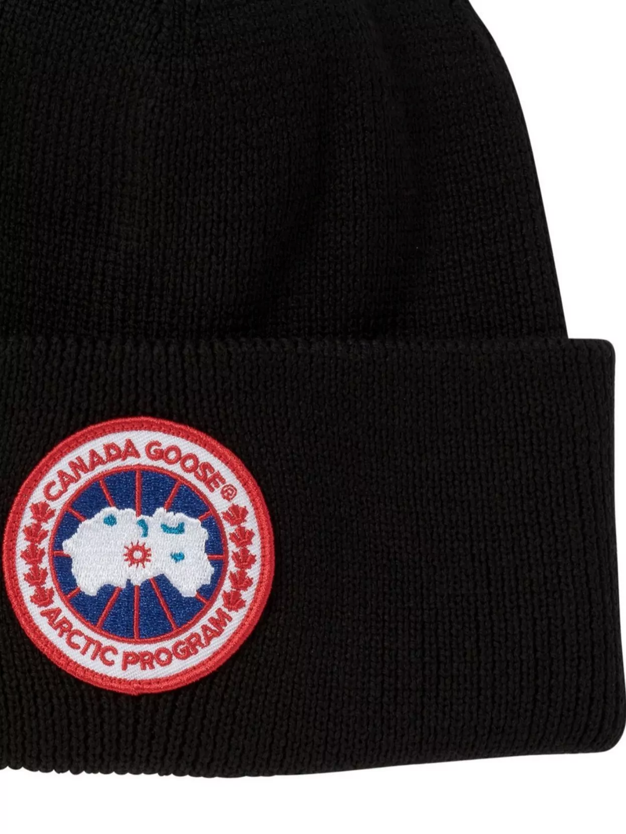 Canada Goose Ribbed Knit Folded Cuff Hats