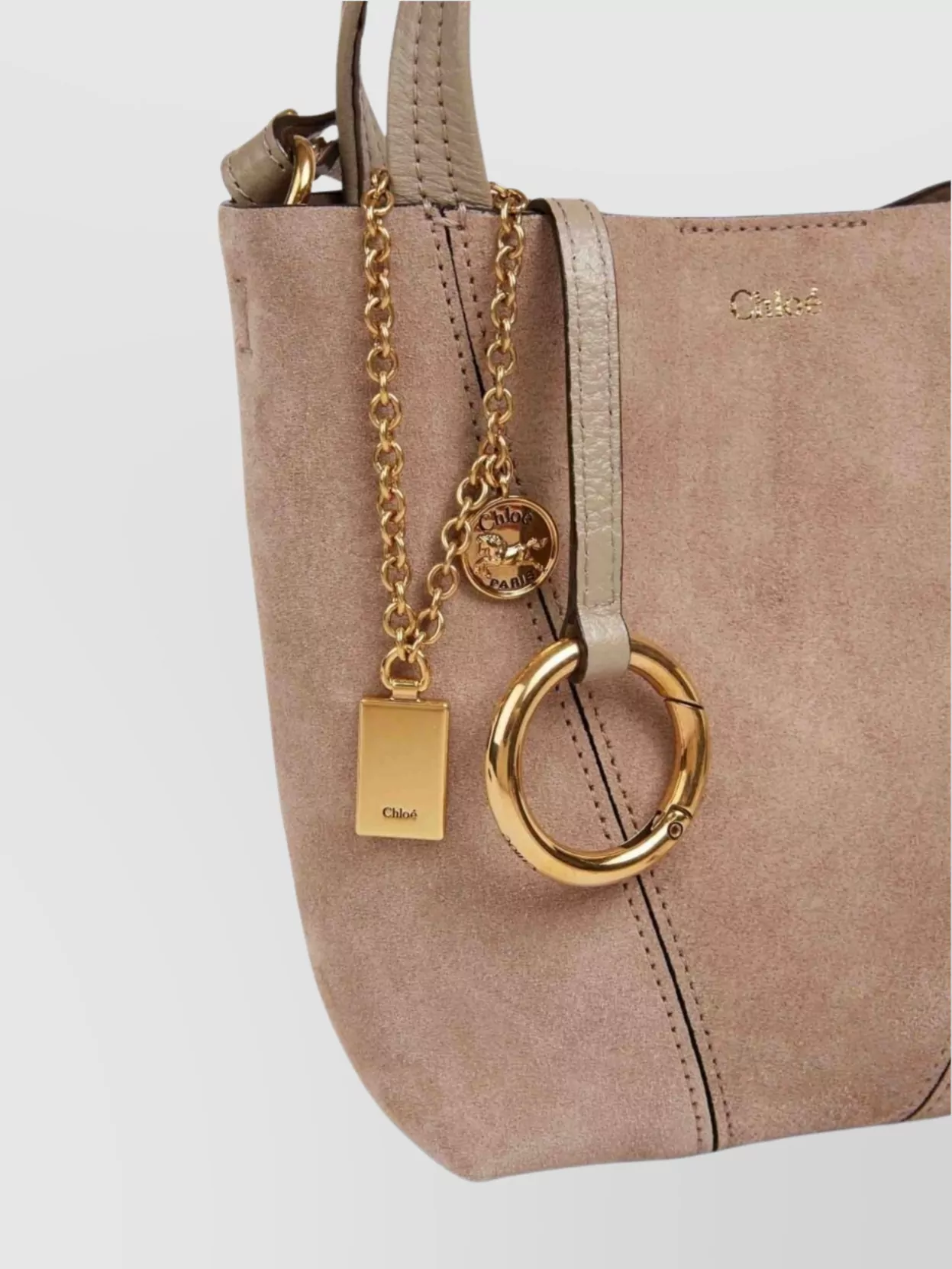 Chloé Small Suede Tote Bag With Gold-Tone Hardware