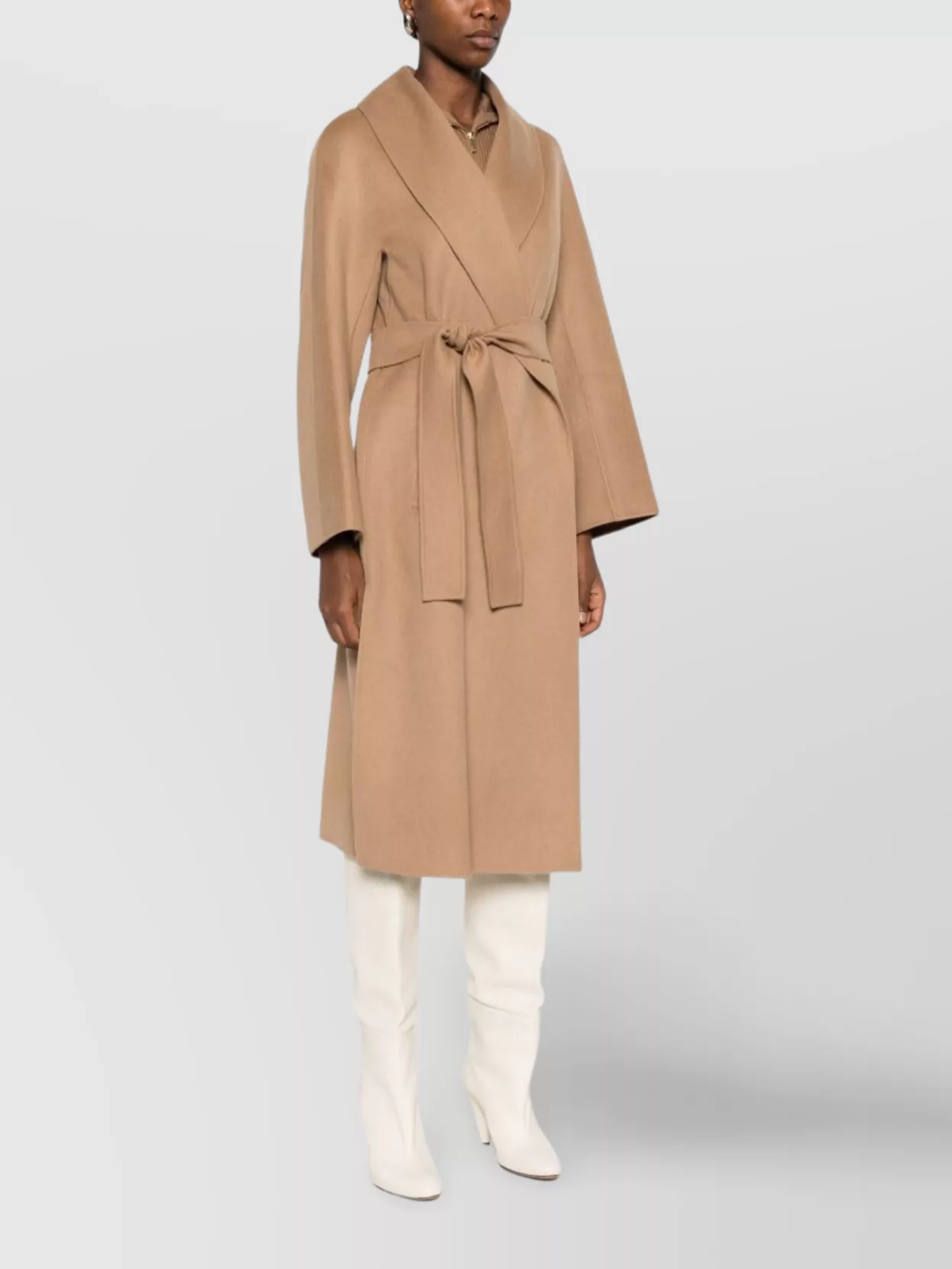 S Max Mara Wrap Style Coat Belted Waist
