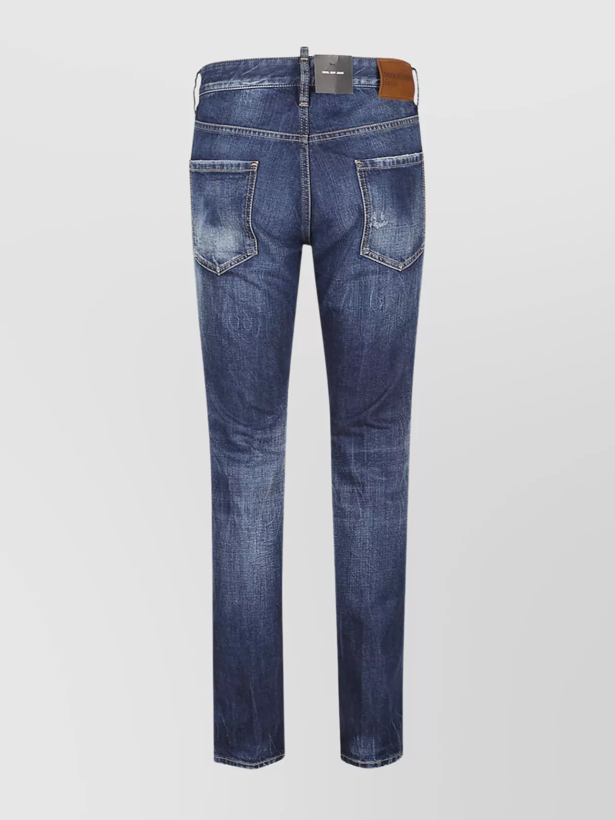 Dsquared2 Denim Trousers Faded Contrast Stitching In Blue