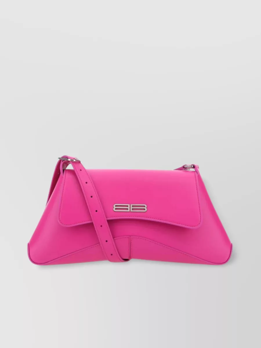 Shop Balenciaga Medium Xx Flap Crossbody Bag With Chain Strap In Pink