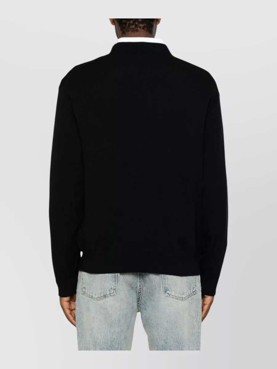Kenzo Wool Blend Fine-Knit Jumping Tiger Intarsia Sweater