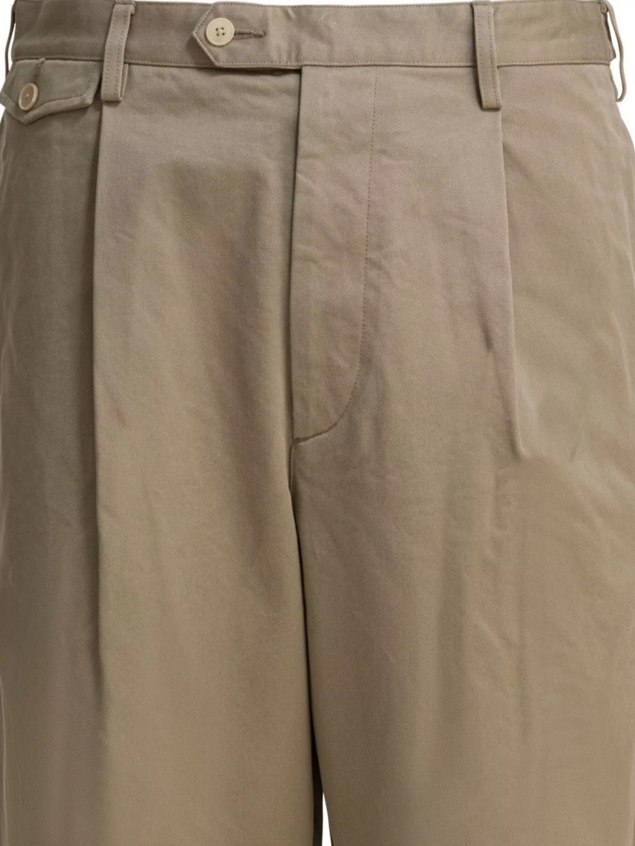 Auralee Chino Trousers With Pleated Front And Pockets In Multi