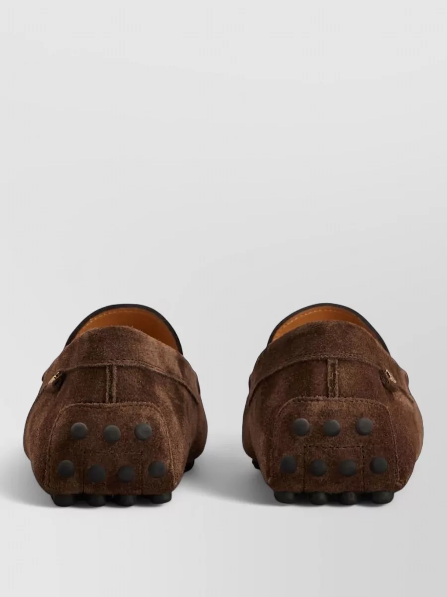 Tod's Suede Penny Loafers Rubber Sole
