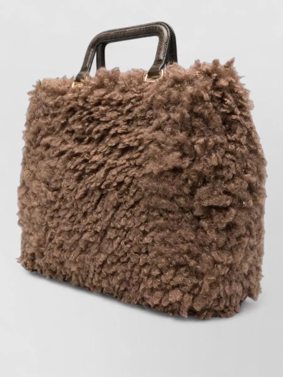 La Milanesa faux shearling tote bag