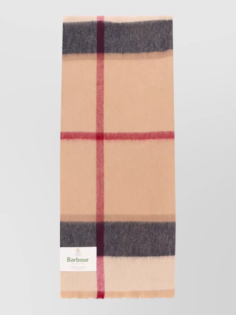Barbour tartan lambswool scarf