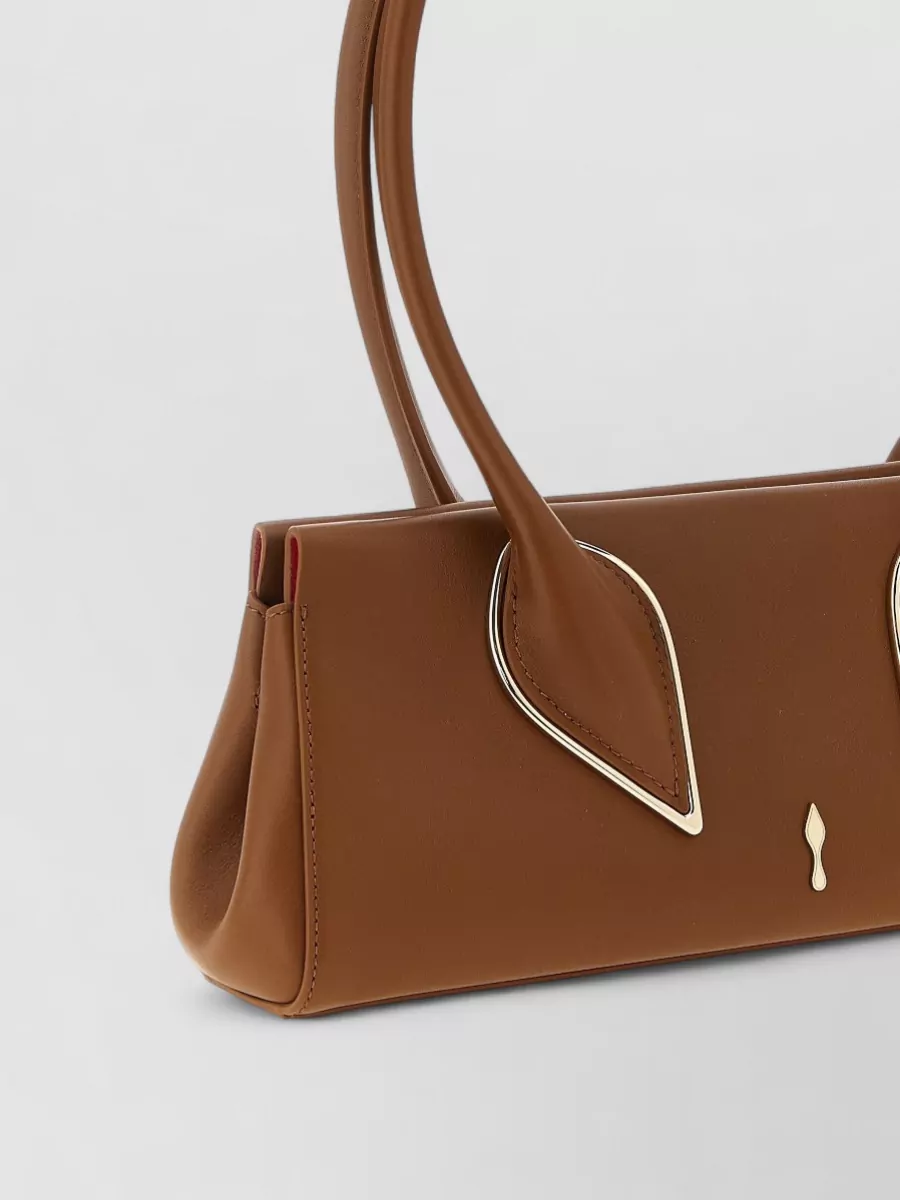 Christian Louboutin Venus Shoulder Bag Metal Accents Top Handles