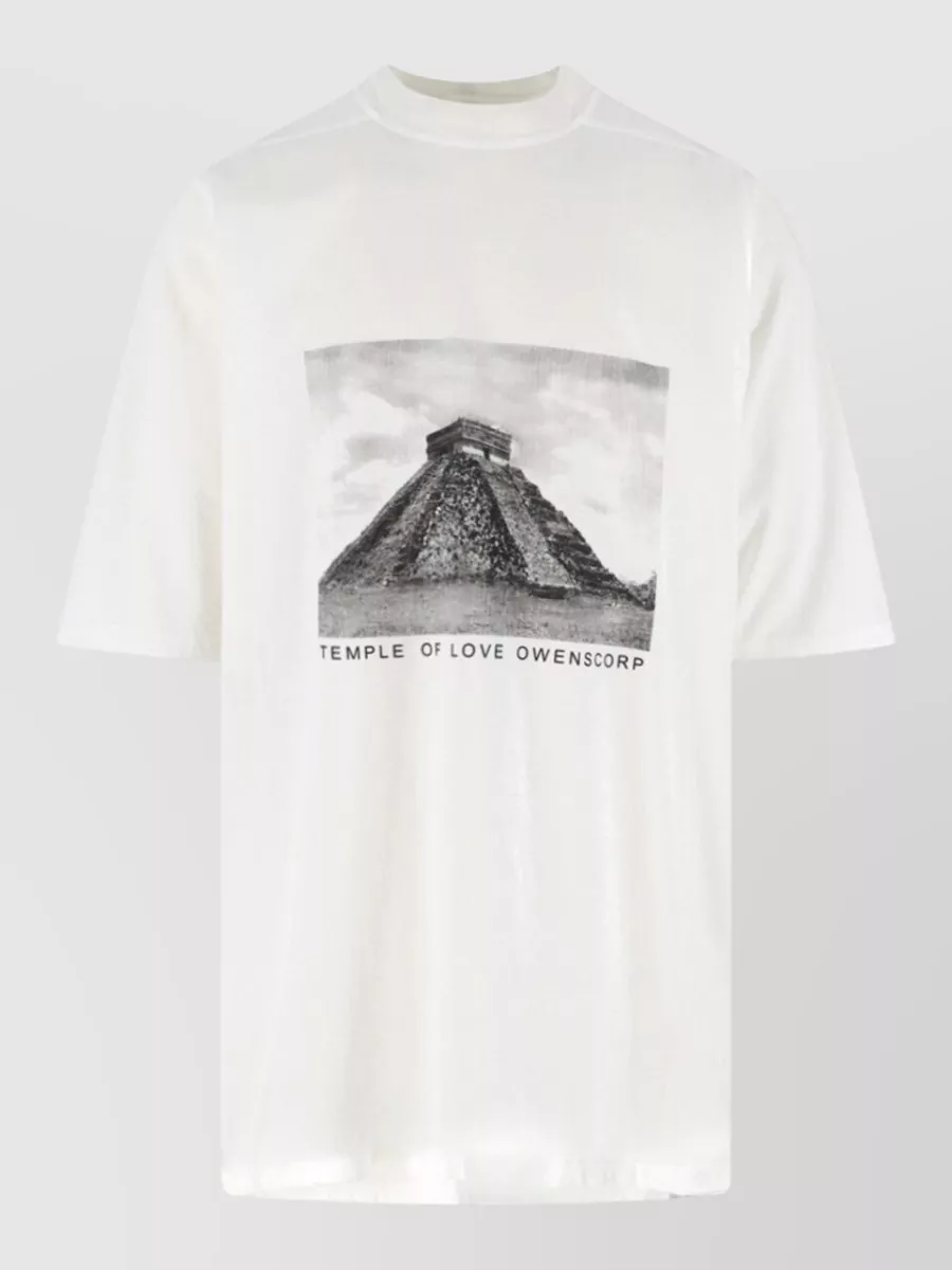Rick Owens Drkshdw Cotton printed crew neck short sleeve t-shirt