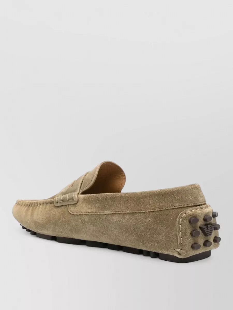 Emporio Armani Leather Driving Loafers