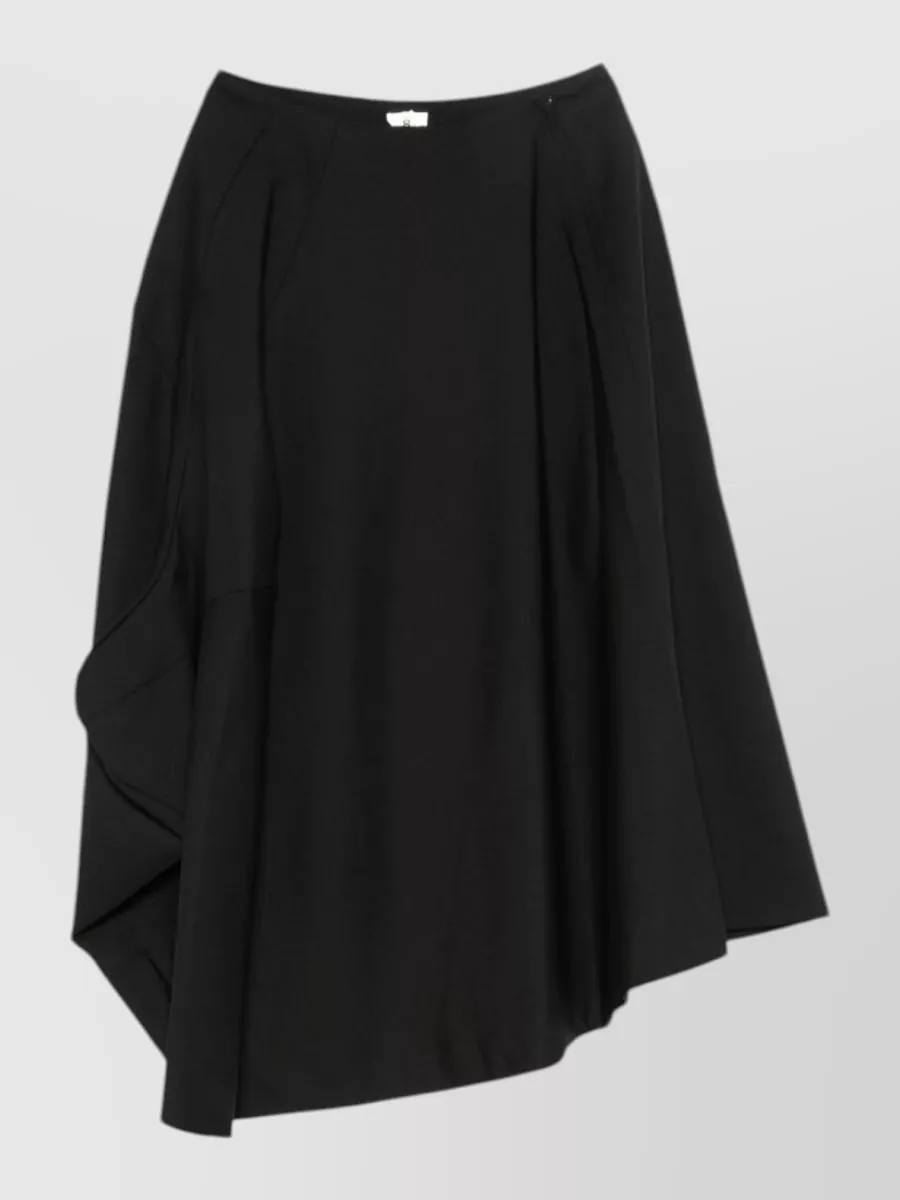 Comme des Garçons wool asymmetric draped midi skirt