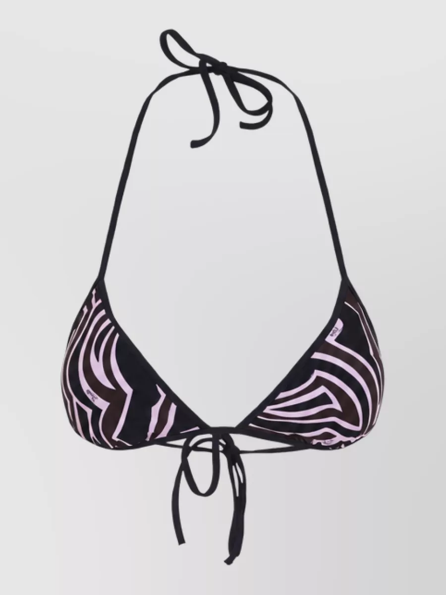 Pucci Printed Halterneck Triangle Bikini Top