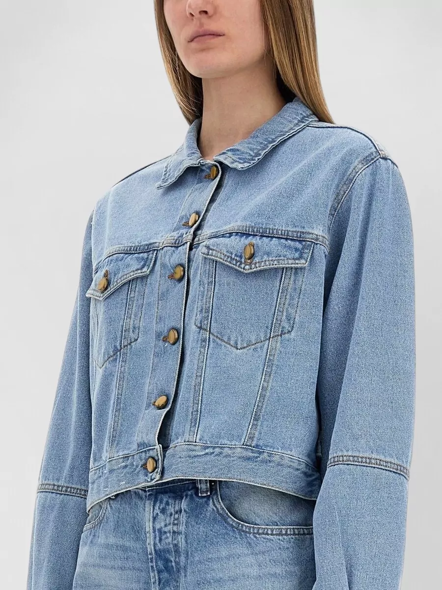 Alysi Denim Cropped Jacket
