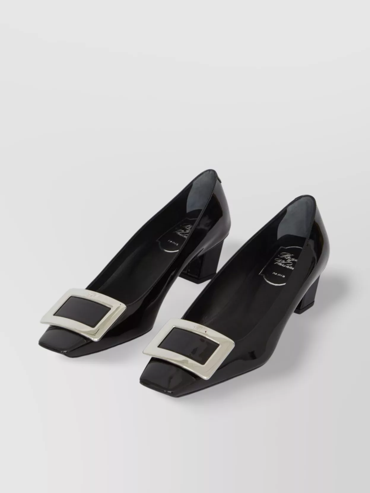 Roger Vivier Vivier Square Buckle Leather Pumps