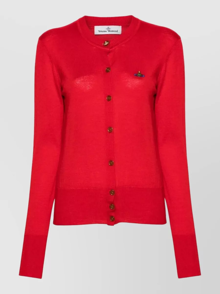 Vivienne Westwood Bea Lightweight Cotton Blend Cardigan Clothing In Multi