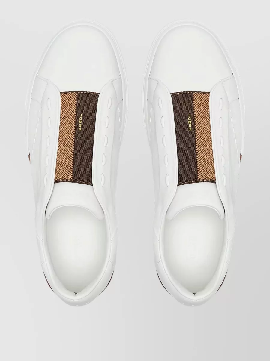 Fendi Leather Slip-On Sneakers