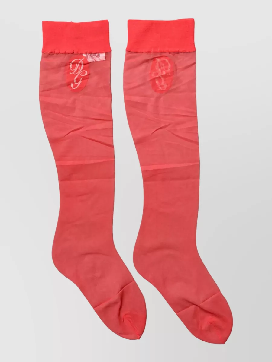 Dolce&Gabbana Sheer Calf-Length Socks