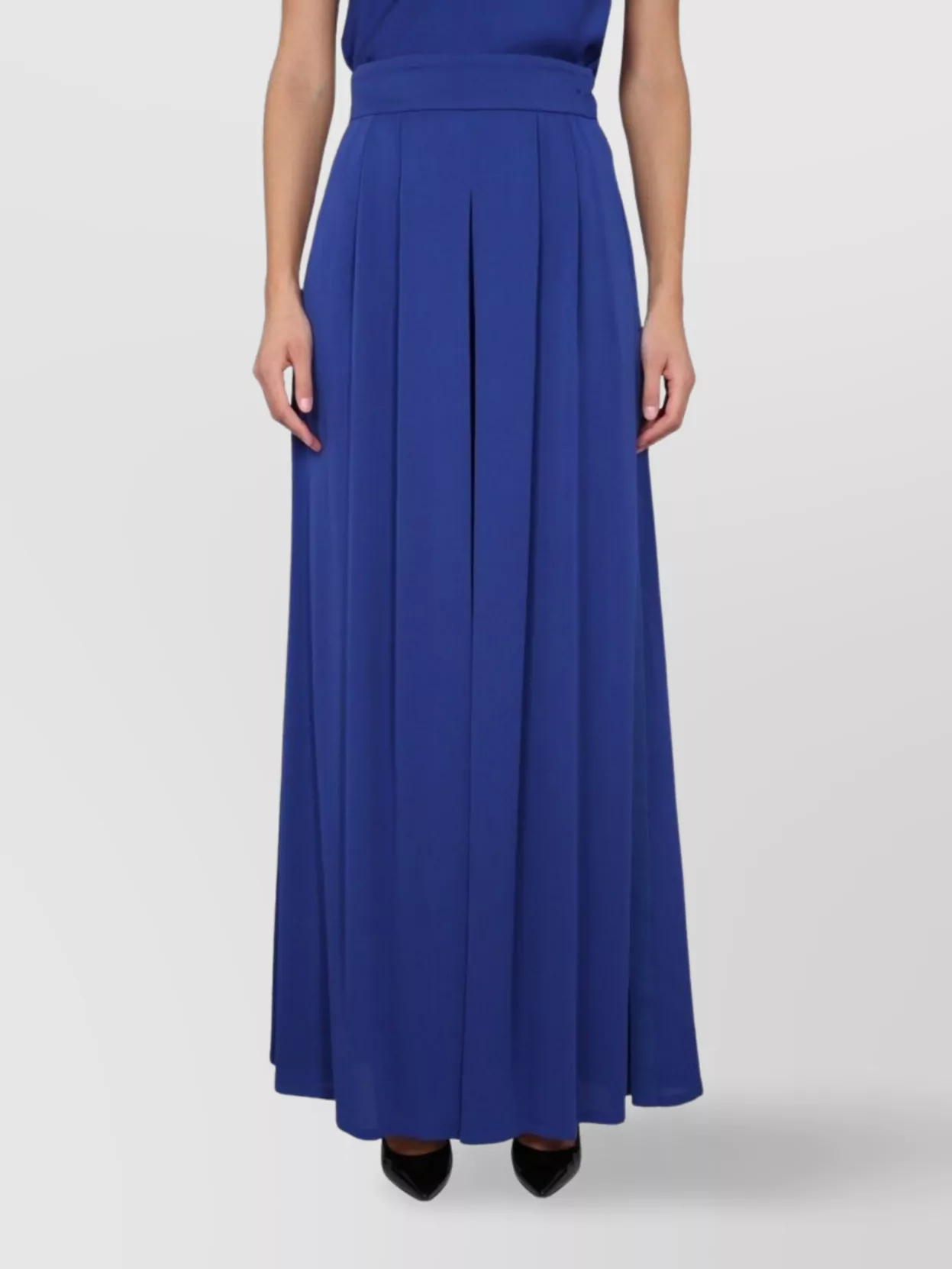 Max Mara High Waist Pleated Wide Leg Trousers
