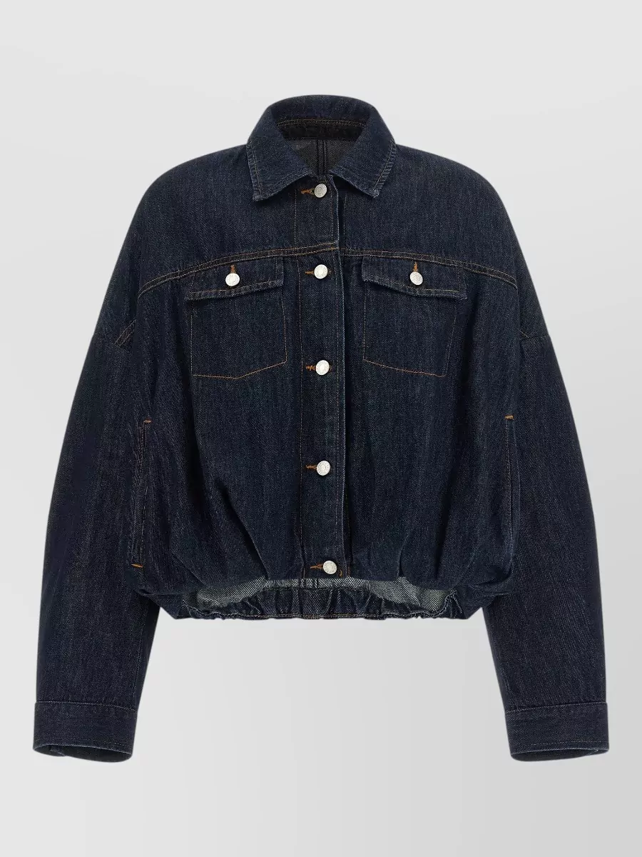 Dries Van Noten cropped oversized denim jacket