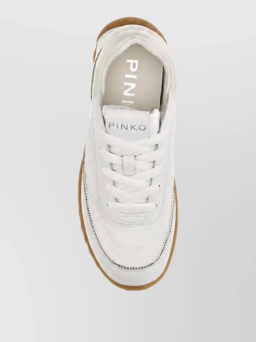 Pinko Leather Low-Top Sneakers