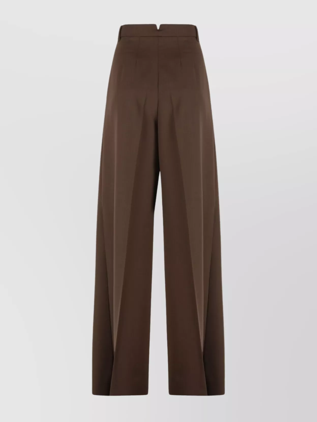 Weekend Max Mara High Waist Wide Leg Wool Trousers In Brown