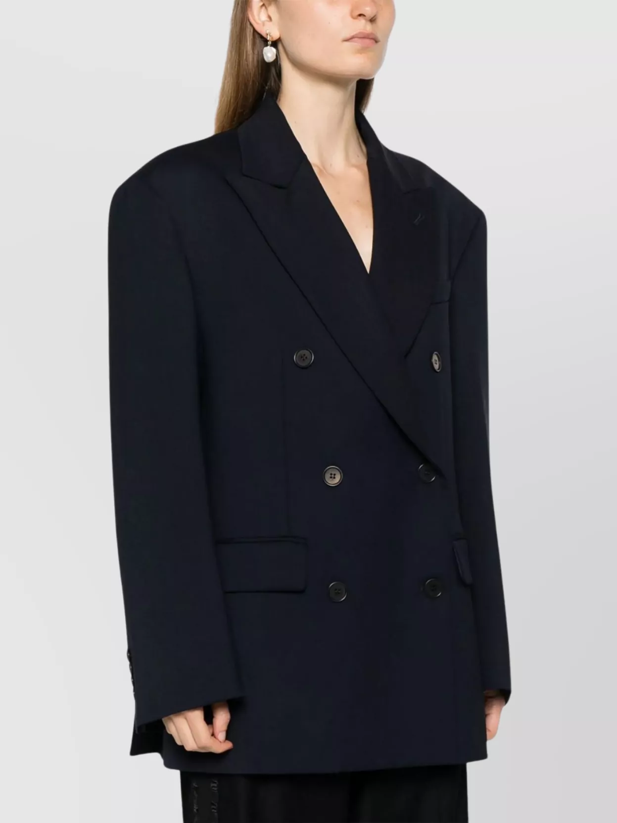 Parosh Luxe Wool Blend Blazer With Peak Lapels