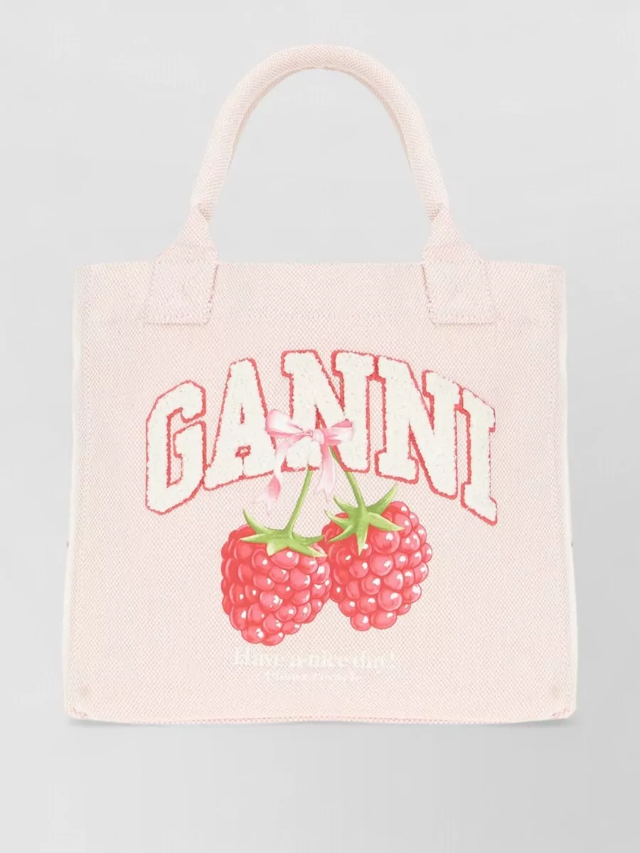 Ganni Na canvas tote bag