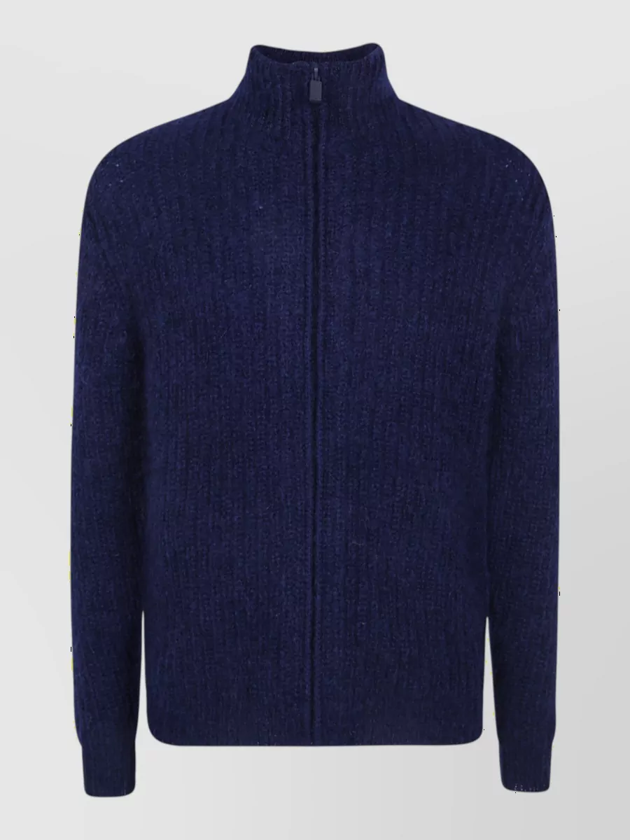 Aspesi mohair wool zip up sweater