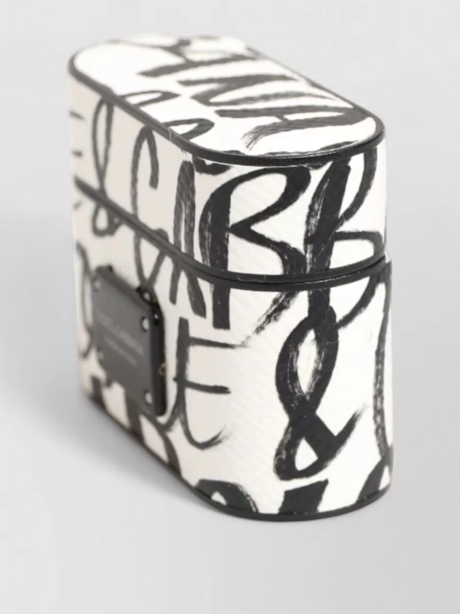 Dolce&Gabbana Leather Logo Print Airpods Case
