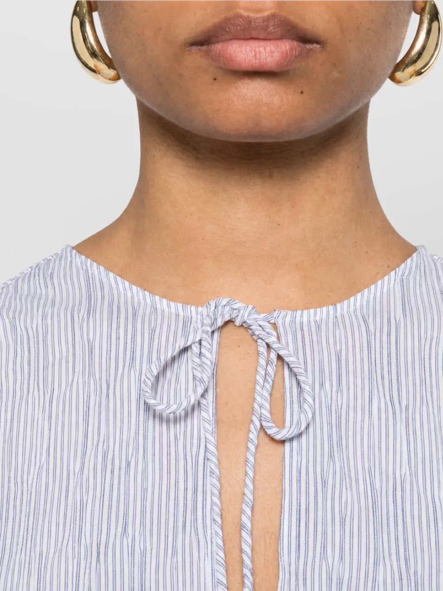 Loewe Paula's Ibiza Cotton Blend Drawstring Handkerchief-Hem Midi Dress