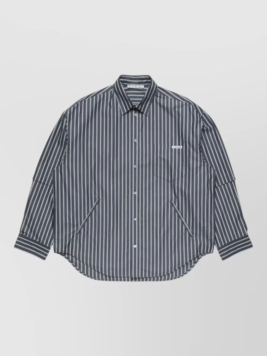 Acne Studios Striped Cotton Long-Sleeve Shirt