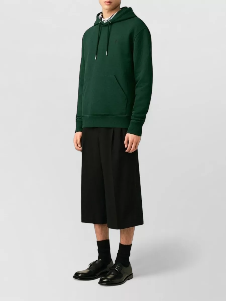 Ami Paris Cotton Logo-Print Hoodie