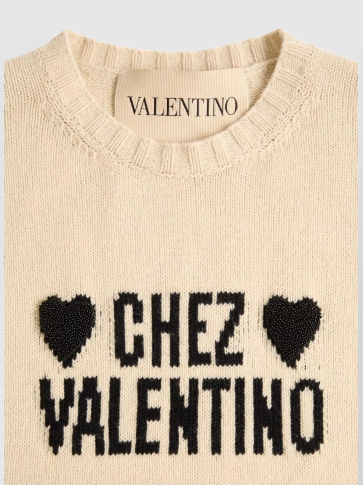 Valentino Garavani Crew Neck Knitwear Front Embroidery
