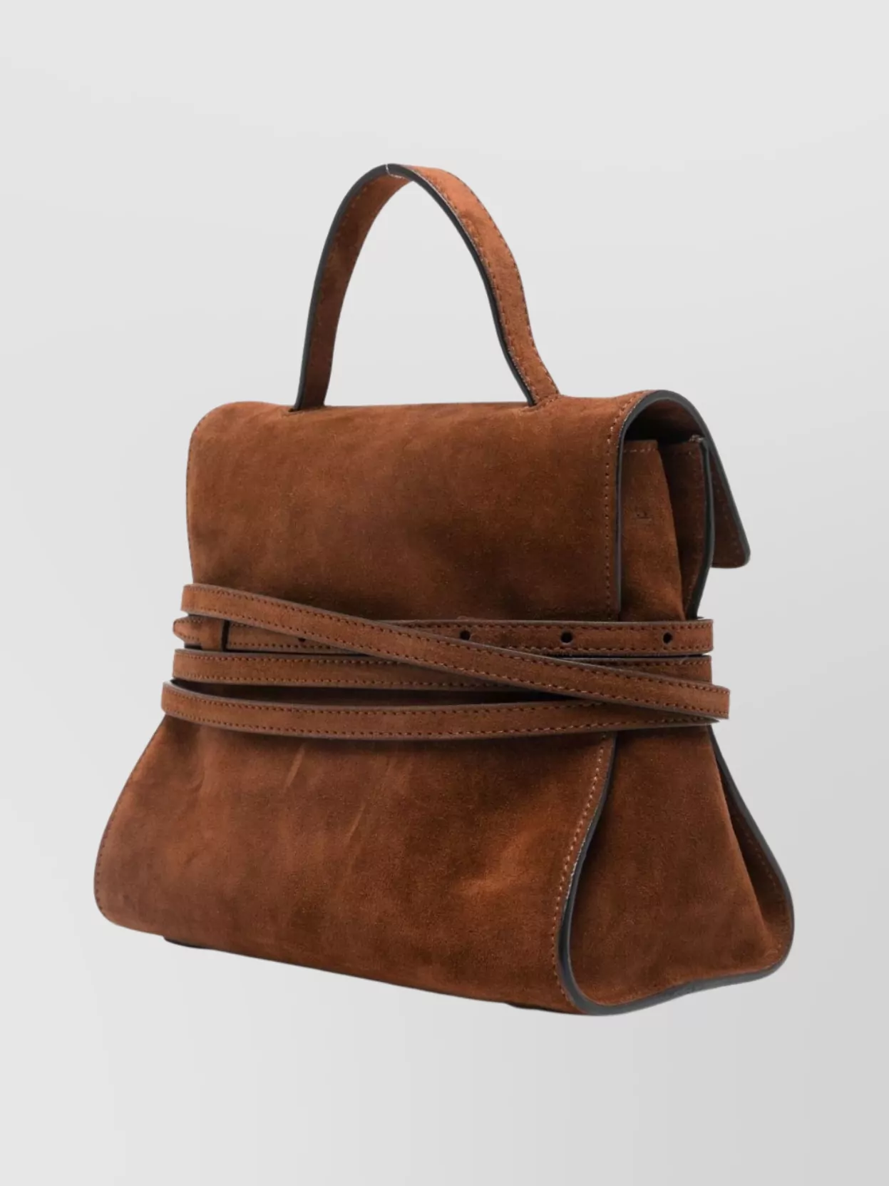 Moschino Suede Shoulder Bag Adjustable Strap