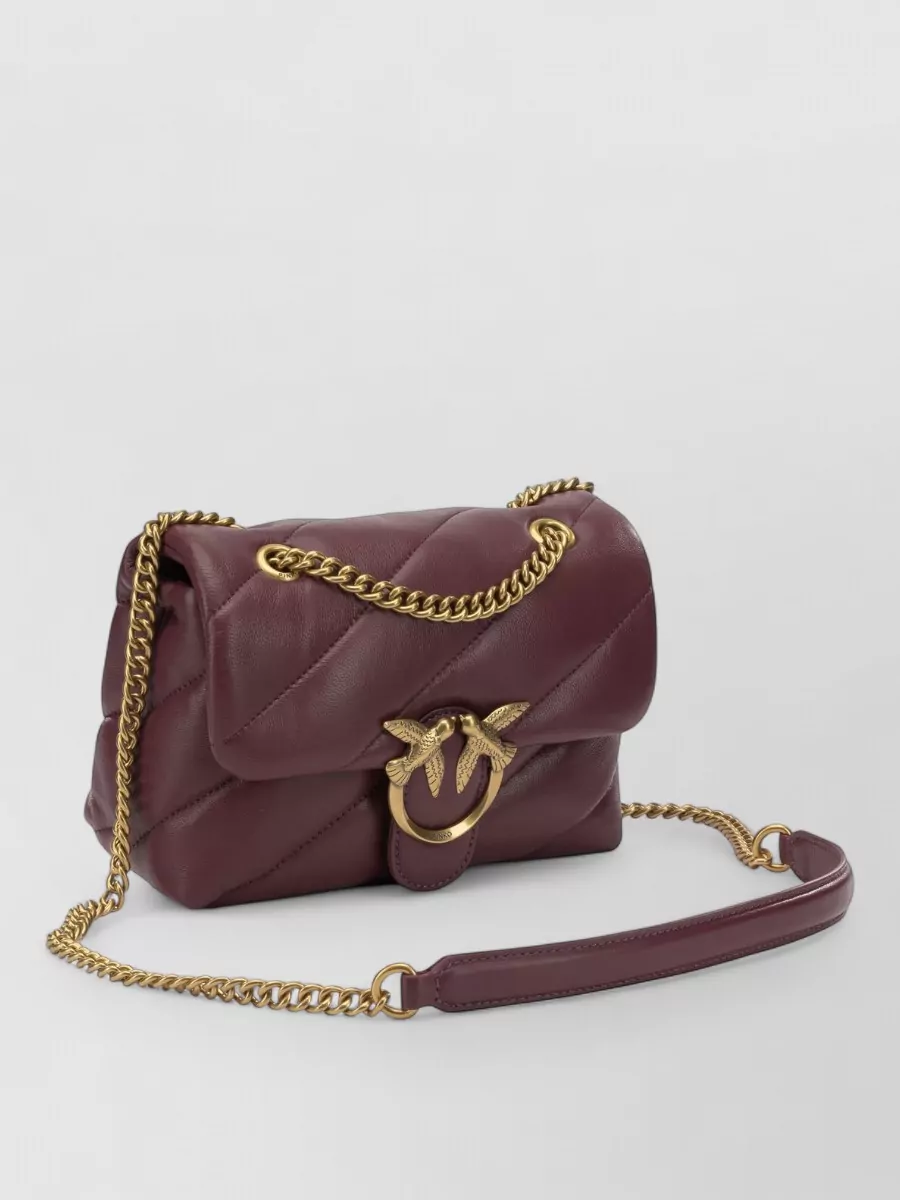 Pinko love bag puff mini leather clutch bag