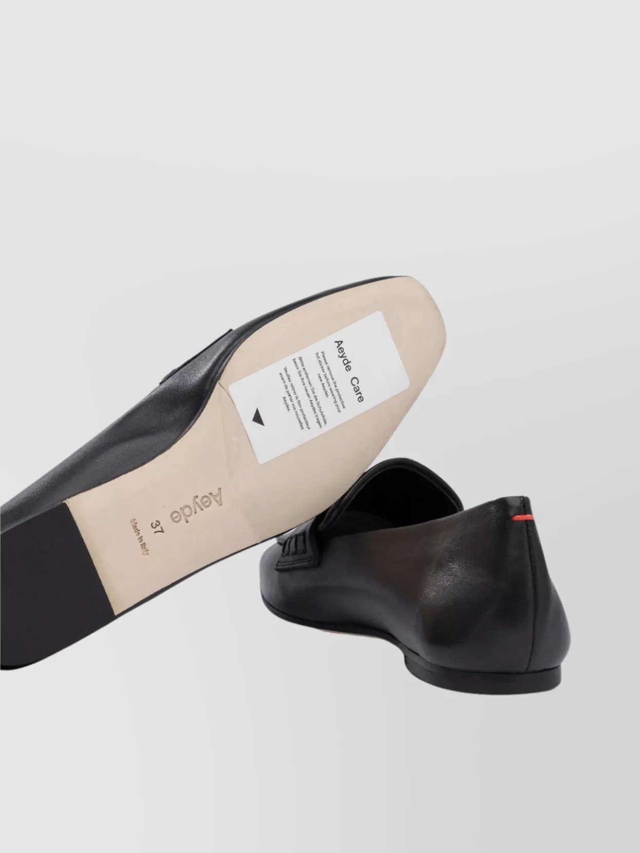 Aeyde Leather Penny Strap Loafers Rubber Sole