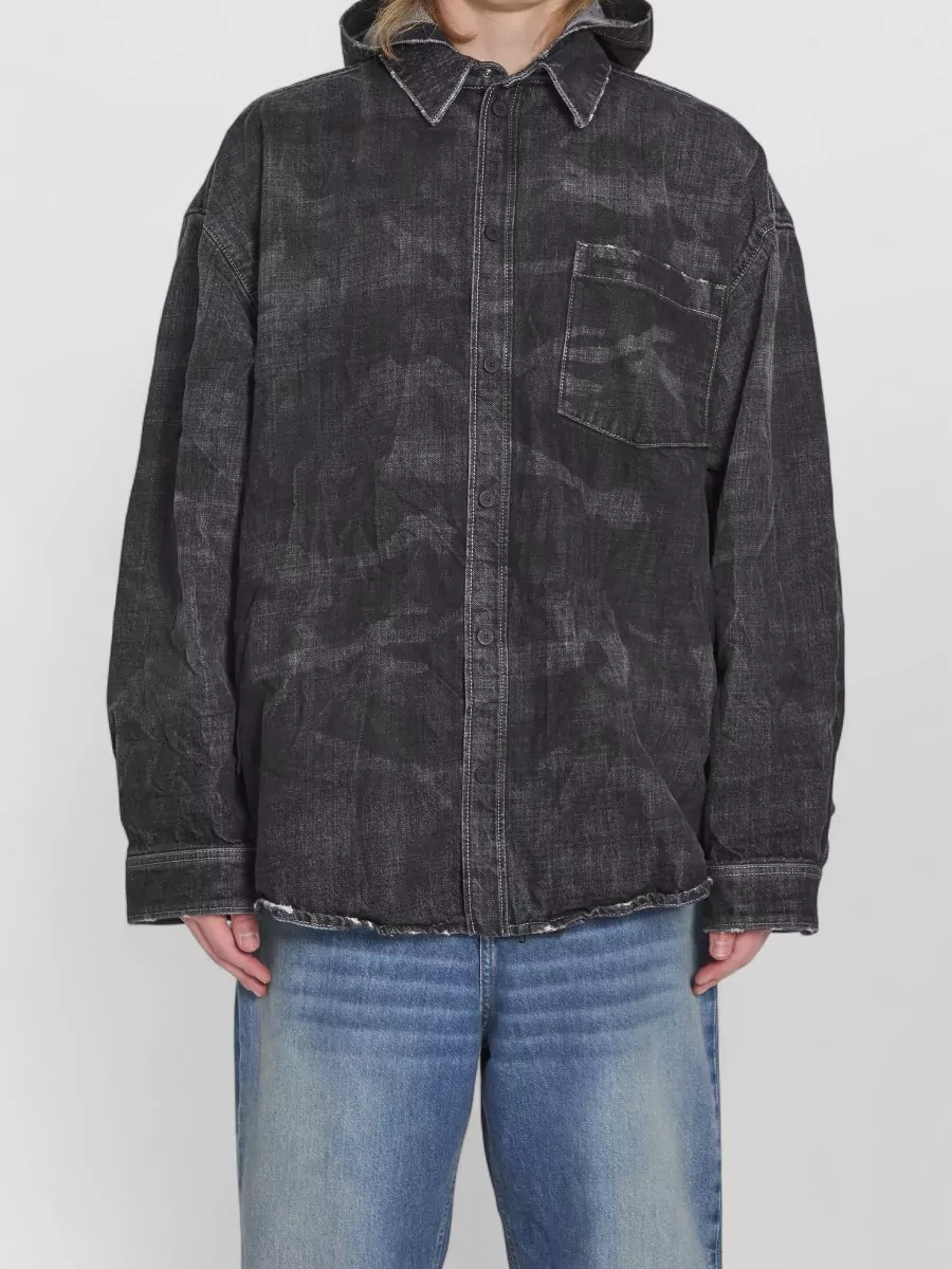 Balenciaga denim oversized hooded parka