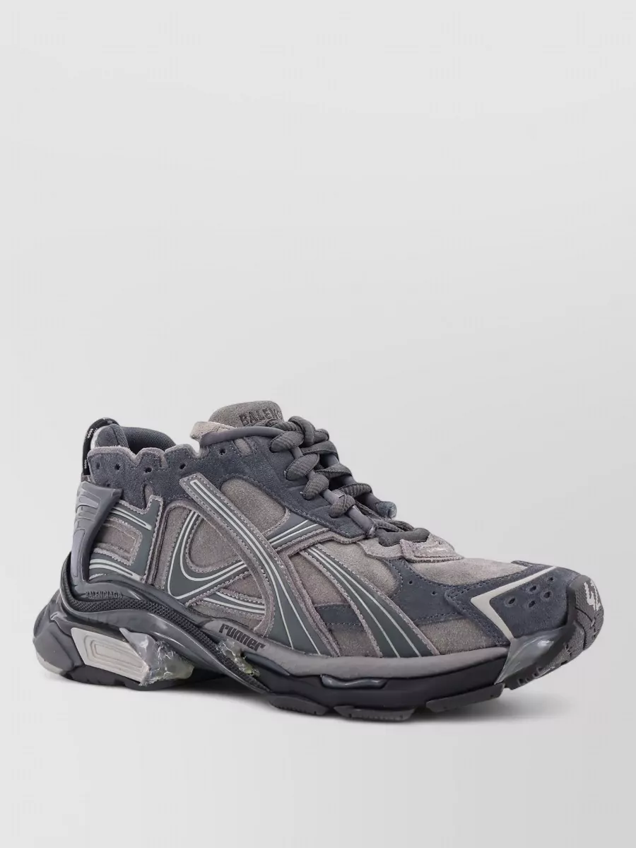 Balenciaga suede leather low-top sneakers