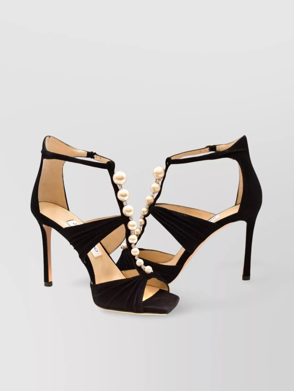 Jimmy Choo Pearl Strappy Stiletto T-bar Sandals In Brown