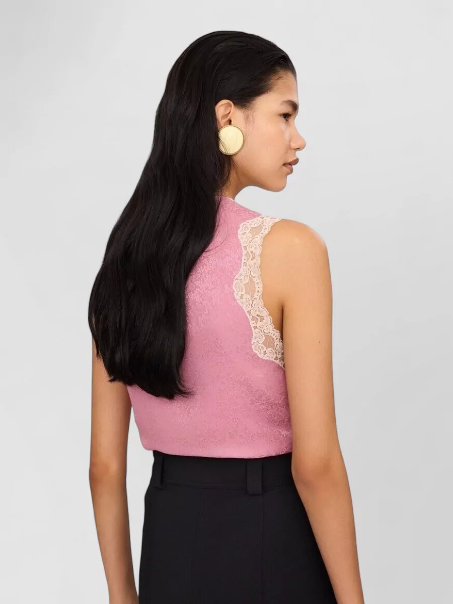 Chloé Silk Sleeveless Peplum Blouse