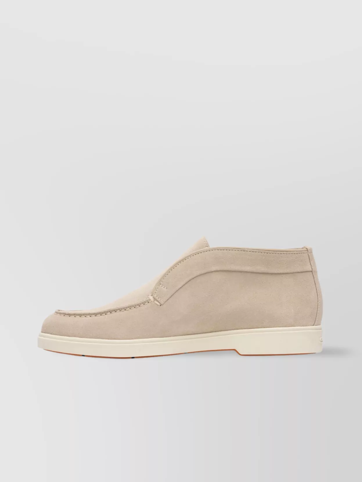 Santoni Slip-on Sneakers With Rubber Sole And Suede Finish