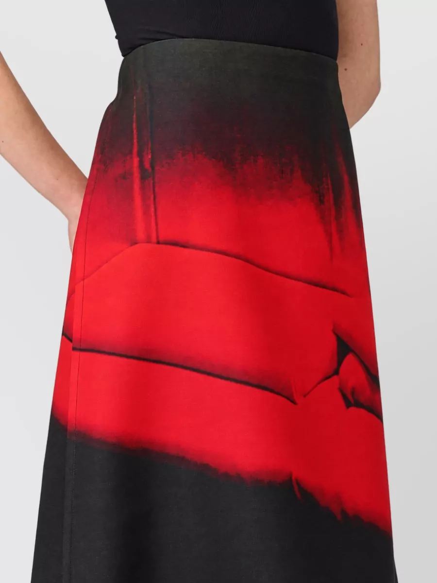 Jil Sander Cotton Midi A-Line Skirt