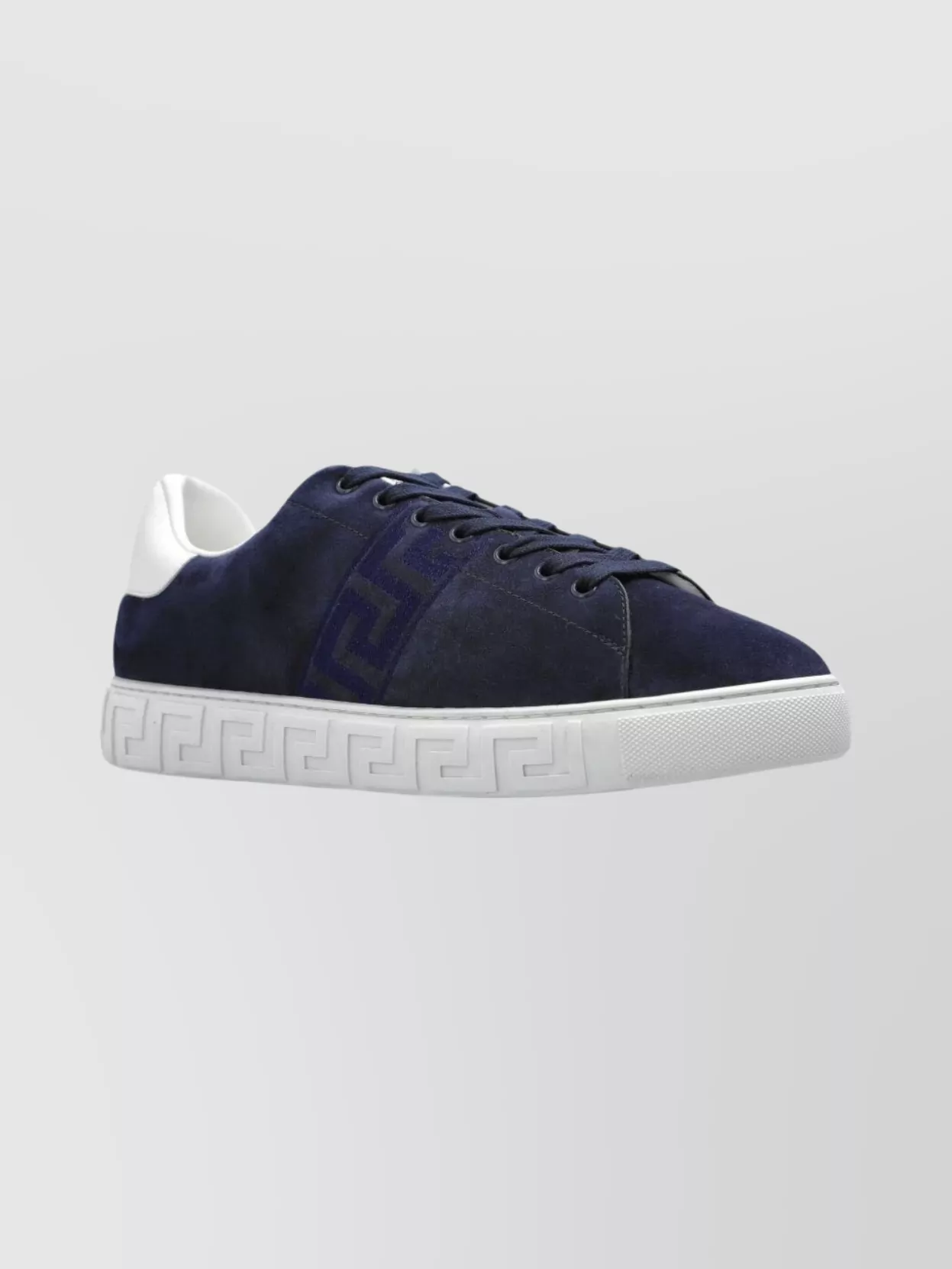 Versace Casual Sneakers With Suede Upper And Rubber Sole