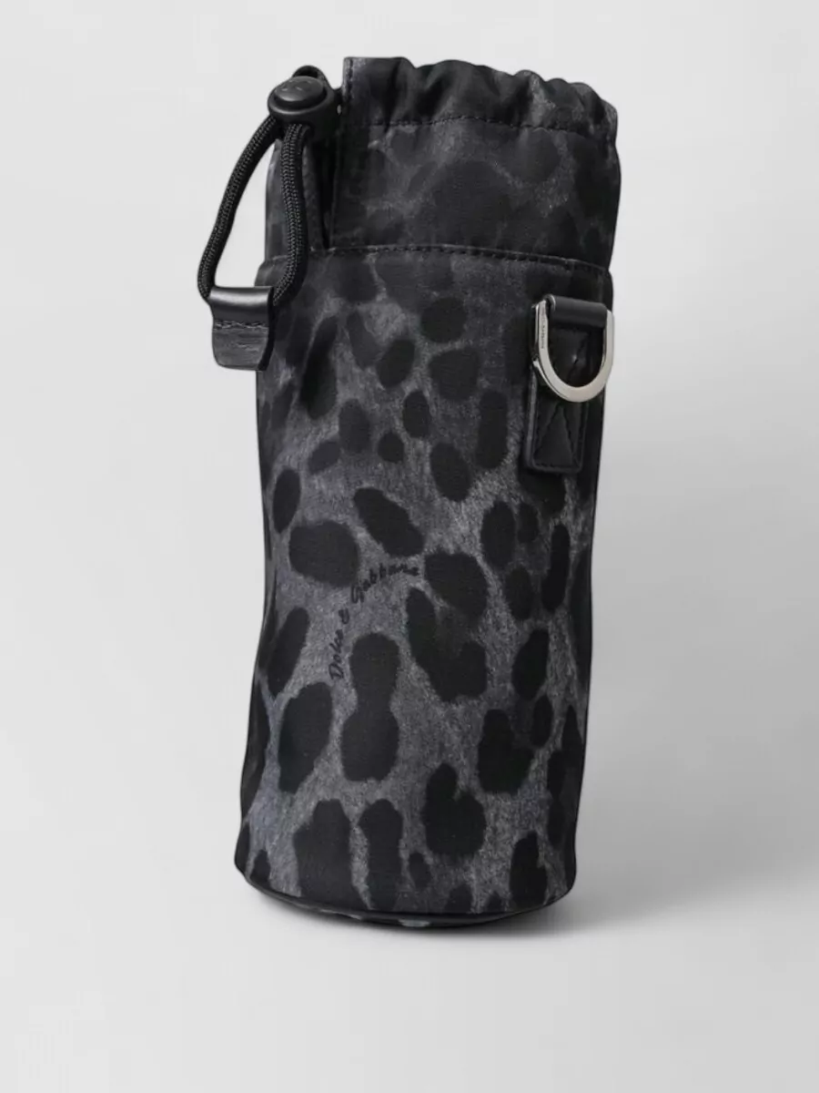 Dolce&Gabbana leopard-print nylon bottle cage bag