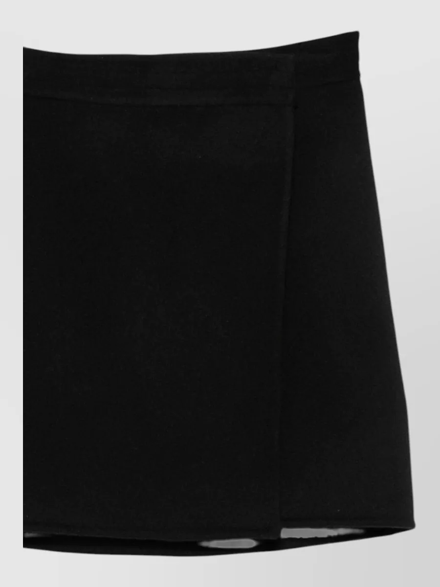 Semicouture Wool Wrap A-Line Skirt