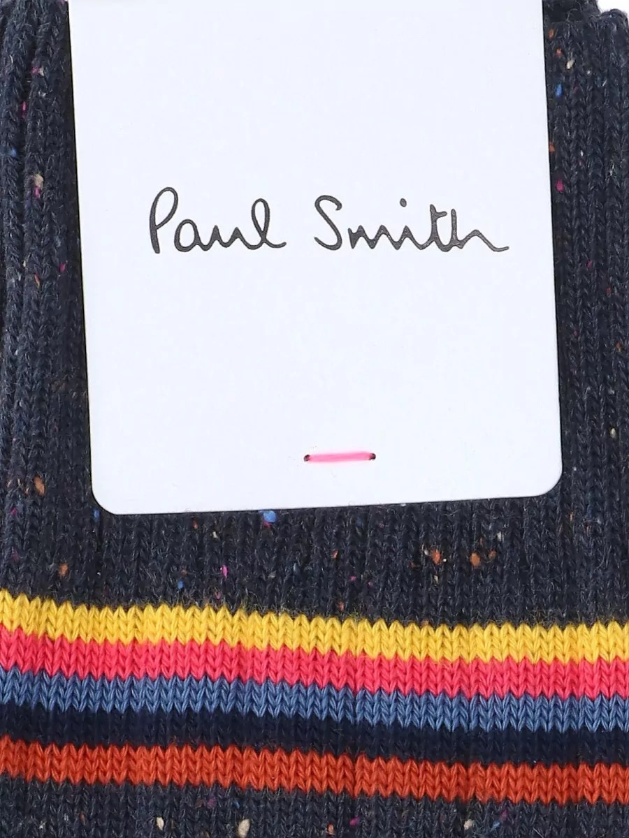 Paul Smith Signature Striped Socks Ribbed Cuffs Design