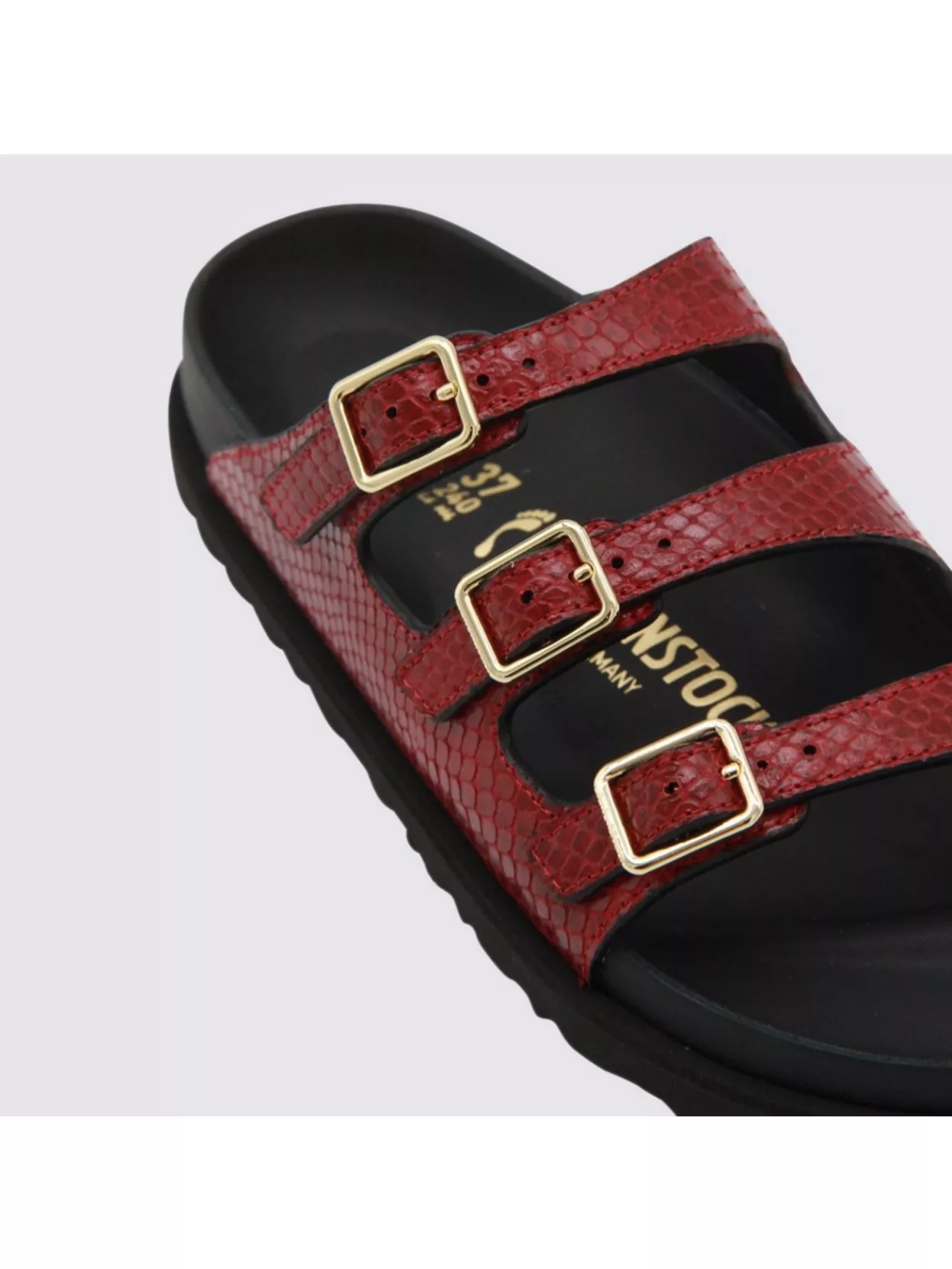 Birkenstock 1774 Stylish Sandals With Triple Buckle Straps In Red